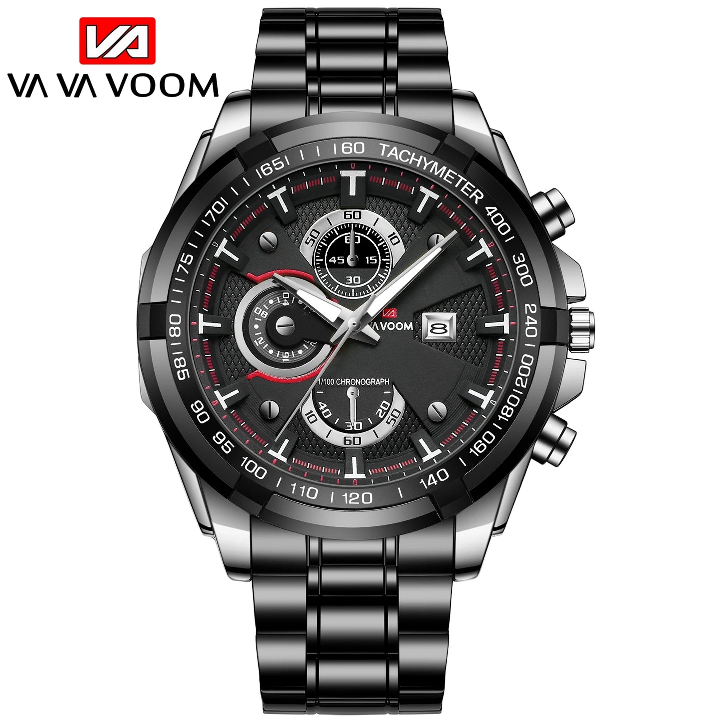 VA VA VOOM Top Brand Dropshipping Relogio Masculino Men Luxury Calendar Luminous Wristwatch Imitate Quartz Sports Men's Watch