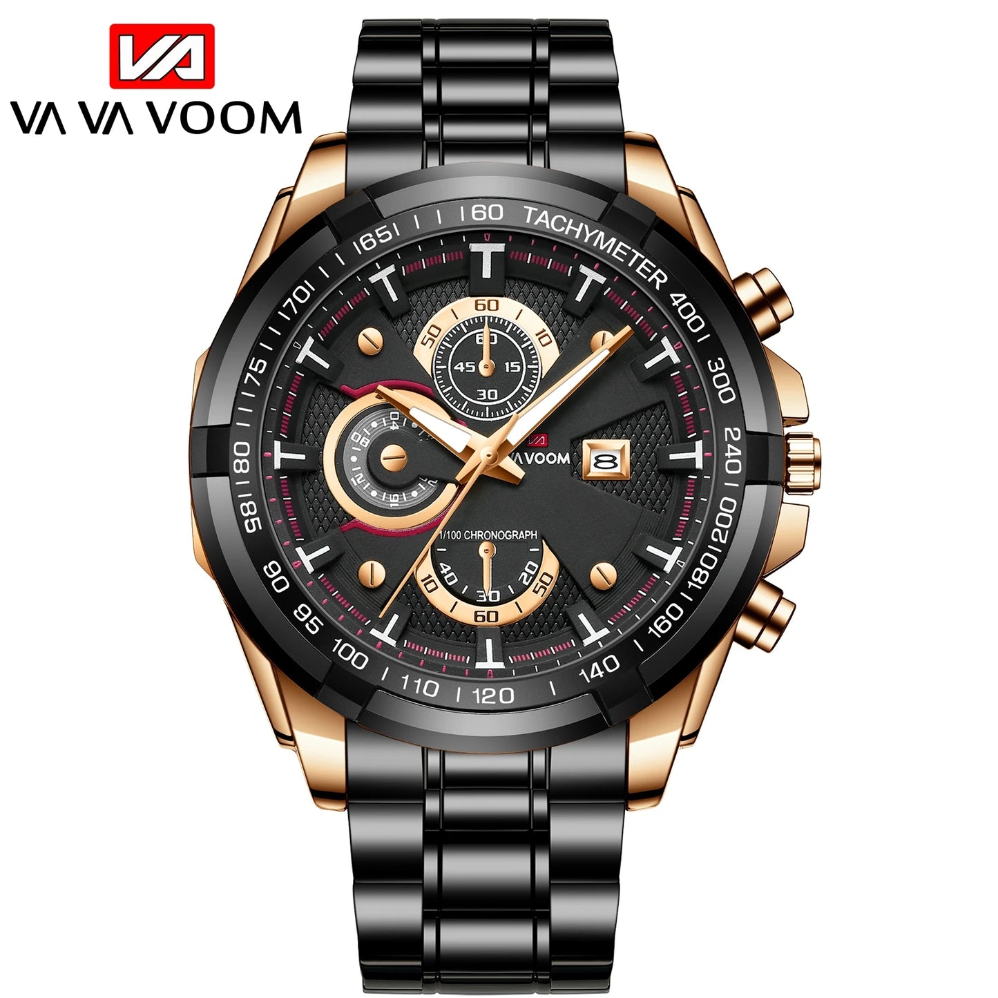 VA VA VOOM Top Brand Dropshipping Relogio Masculino Men Luxury Calendar Luminous Wristwatch Imitate Quartz Sports Men's Watch