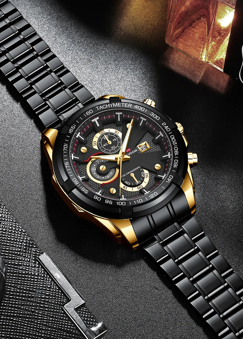 VA VA VOOM Top Brand Dropshipping Relogio Masculino Men Luxury Calendar Luminous Wristwatch Imitate Quartz Sports Men's Watch