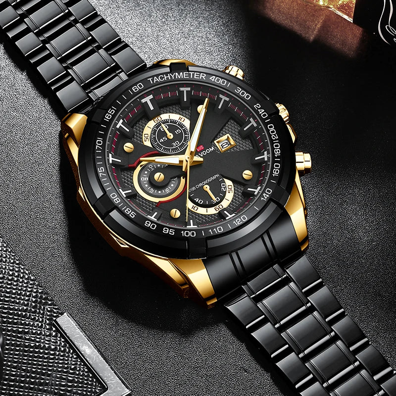 VA VA VOOM Top Brand Dropshipping Relogio Masculino Men Luxury Calendar Luminous Wristwatch Imitate Quartz Sports Men's Watch